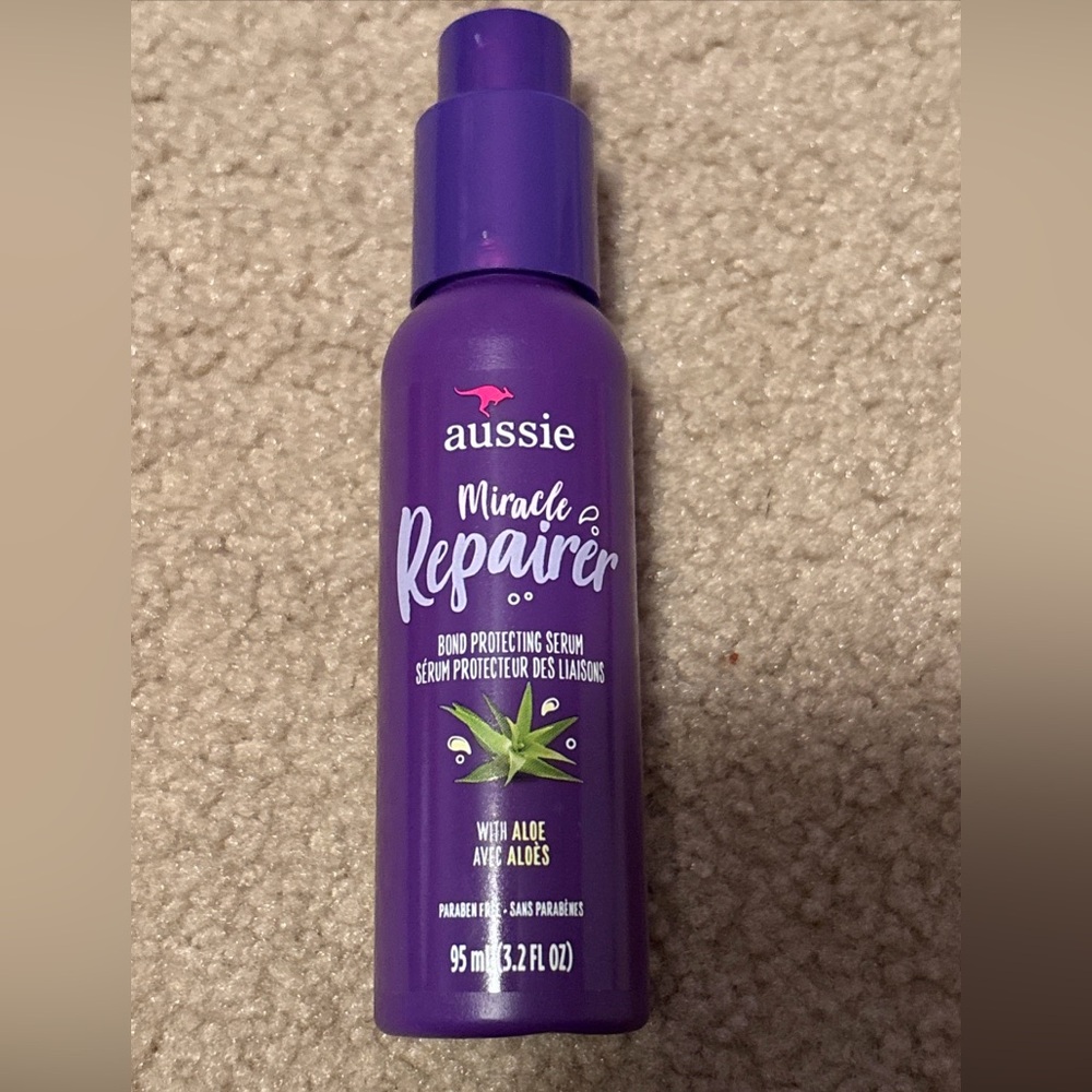 Aussie Miracle Repairer Bond Protecting Hair Serum 3.2oz W/ Aloe travel size New